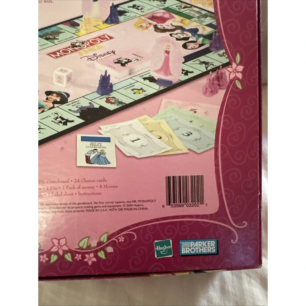 Monopoly Junior Disney Princess Edition (Parker Brothers, 2004)-USED
